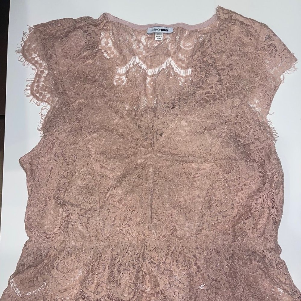 FASHION NOVA Tank Top, Creme USED